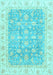 Machine Washable Oriental Light Blue Traditional Rug, wshabs3460lblu
