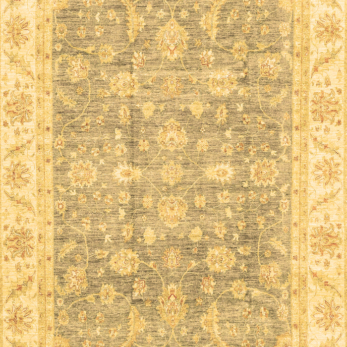 Machine Washable Oriental Brown Traditional Rug, wshabs3460brn