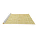 Sideview of Machine Washable Abstract Chrome Gold Yellow Rug, wshabs3461