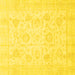 Square Oriental Yellow Traditional Rug, abs3461yw