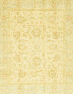 Abstract Chrome Gold Yellow Oriental Rug, abs3461