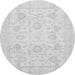 Round Oriental Gray Traditional Rug, abs3461gry