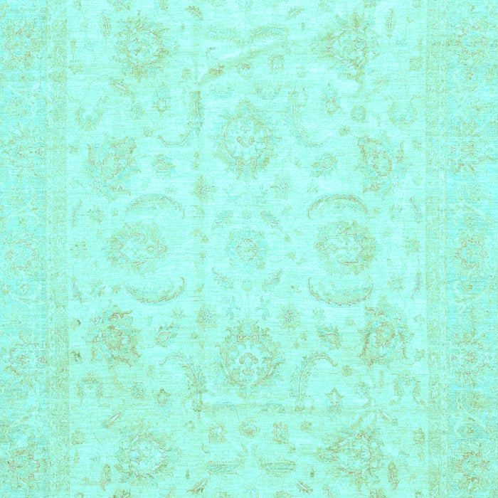 Machine Washable Oriental Light Blue Traditional Rug, wshabs3461lblu
