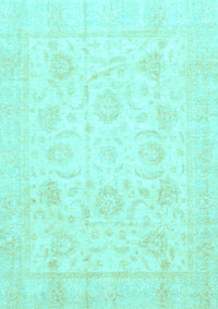 Oriental Light Blue Traditional Rug, abs3461lblu