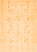 Machine Washable Oriental Orange Traditional Area Rugs, wshabs3461org