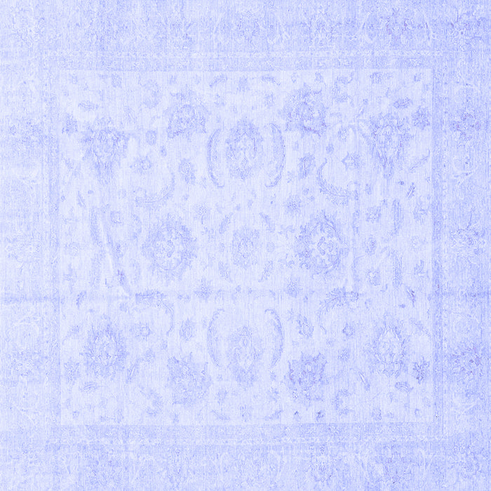 Square Oriental Blue Traditional Rug, abs3461blu