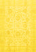 Machine Washable Oriental Yellow Traditional Rug, wshabs3461yw