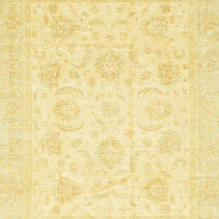 Machine Washable Abstract Chrome Gold Yellow Rug, wshabs3461