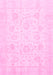 Machine Washable Oriental Pink Traditional Rug, wshabs3461pnk