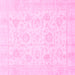 Square Oriental Pink Traditional Rug, abs3461pnk
