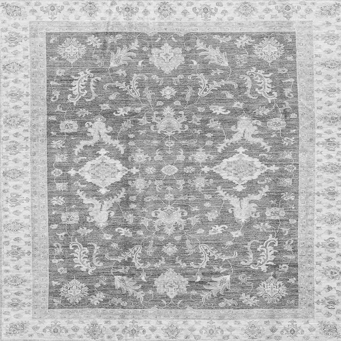 Square Machine Washable Oriental Gray Traditional Rug, wshabs3462gry