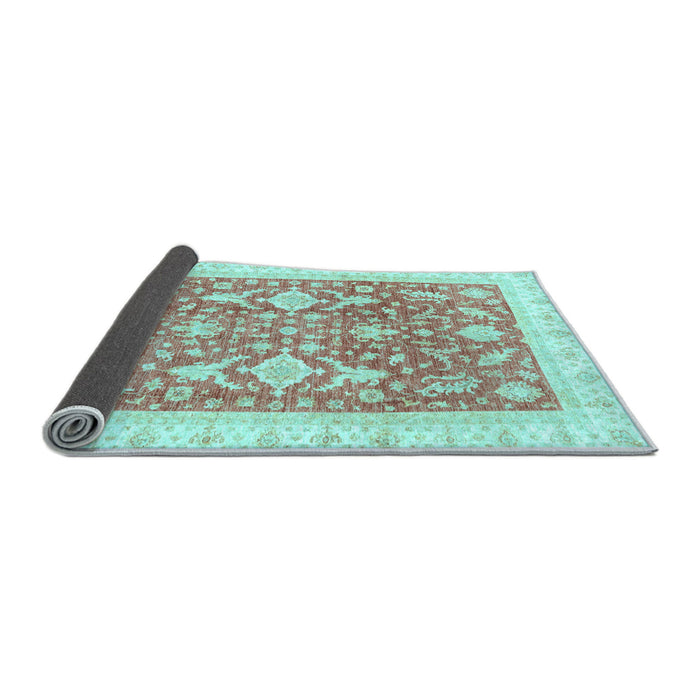 Sideview of Oriental Light Blue Traditional Rug, abs3462lblu
