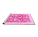 Sideview of Machine Washable Oriental Pink Traditional Rug, wshabs3462pnk