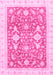 Machine Washable Oriental Pink Traditional Rug, wshabs3462pnk