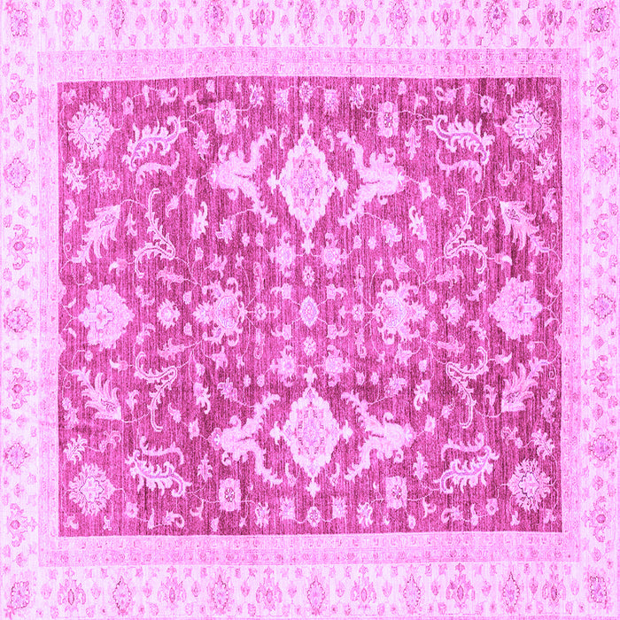 Square Machine Washable Oriental Purple Traditional Area Rugs, wshabs3462pur