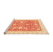 Sideview of Machine Washable Oriental Orange Traditional Area Rugs, wshabs3462org