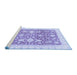 Sideview of Machine Washable Oriental Blue Traditional Rug, wshabs3462blu