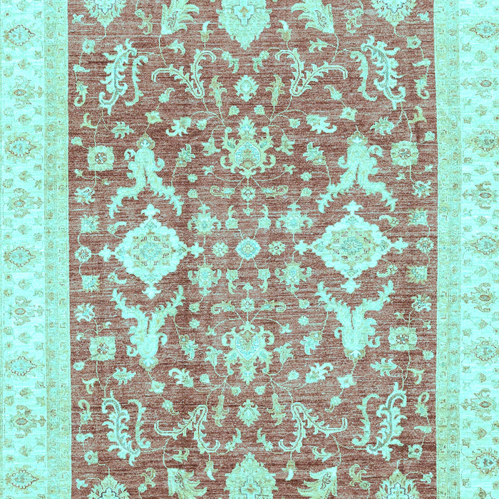Machine Washable Oriental Light Blue Traditional Rug, wshabs3462lblu