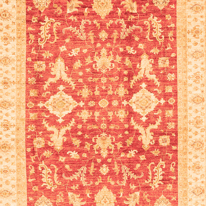 Machine Washable Oriental Orange Traditional Area Rugs, wshabs3462org