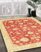 Machine Washable Abstract Orange Red Rug in a Family Room, wshabs3463