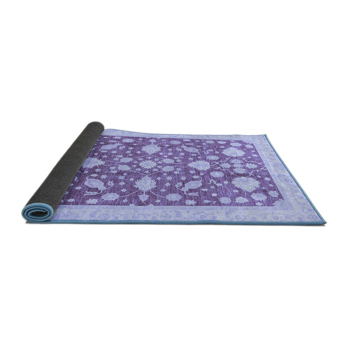 Sideview of Oriental Blue Traditional Rug, abs3463blu