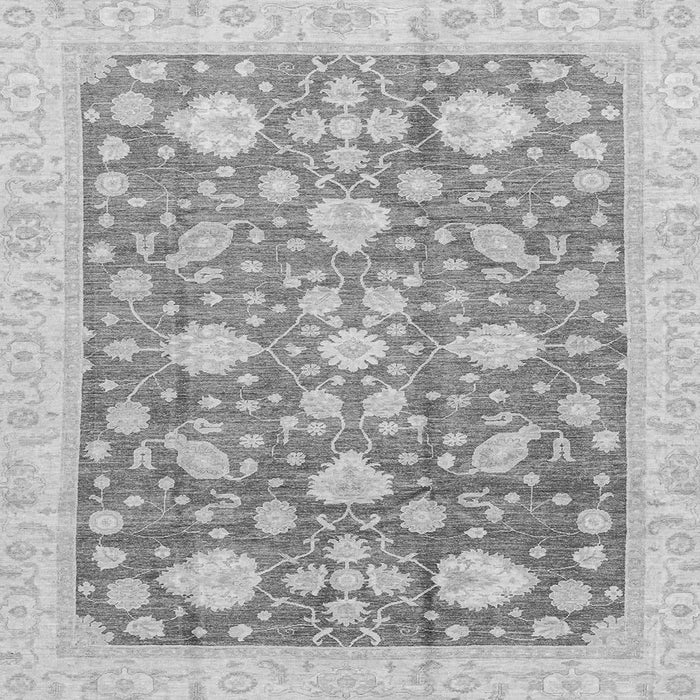 Square Machine Washable Oriental Gray Traditional Rug, wshabs3463gry