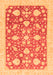 Machine Washable Oriental Orange Traditional Area Rugs, wshabs3463org