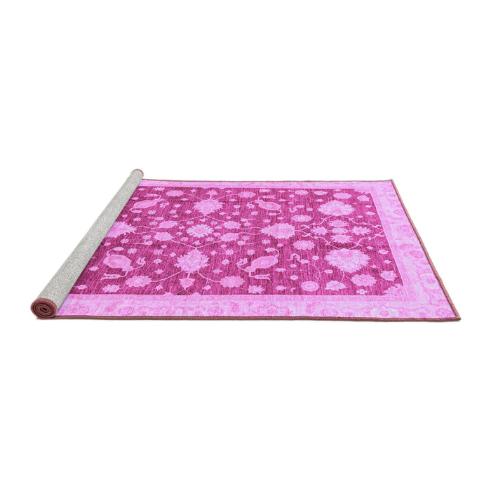 Sideview of Machine Washable Oriental Purple Traditional Area Rugs, wshabs3463pur
