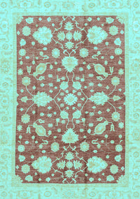 Oriental Light Blue Traditional Rug, abs3463lblu