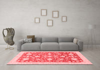 Machine Washable Oriental Red Traditional Rug, wshabs3463red