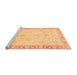 Sideview of Machine Washable Abstract Orange Modern Area Rugs, wshabs3464org