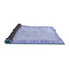 Sideview of Abstract Blue Modern Rug, abs3464blu