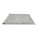 Sideview of Machine Washable Abstract Gray Modern Rug, wshabs3464gry