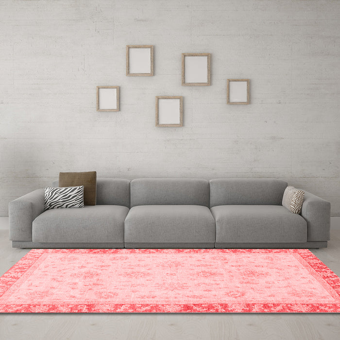 Modern Red Washable Rugs