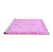 Sideview of Machine Washable Abstract Purple Modern Area Rugs, wshabs3464pur