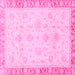 Square Abstract Pink Modern Rug, abs3464pnk