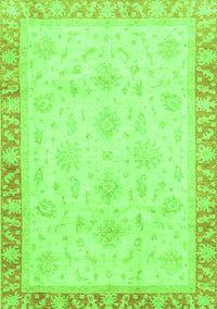 Abstract Green Modern Rug, abs3464grn