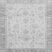 Square Machine Washable Abstract Gray Modern Rug, wshabs3464gry