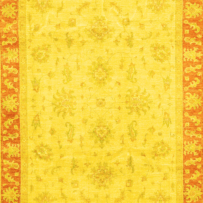 Machine Washable Abstract Yellow Modern Rug, wshabs3464yw