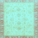 Square Machine Washable Abstract Light Blue Modern Rug, wshabs3464lblu