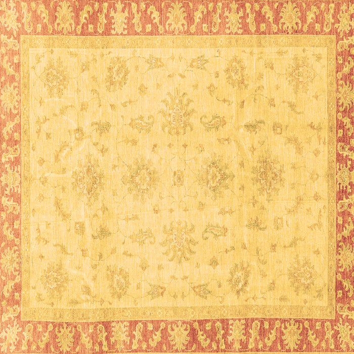 Square Abstract Brown Modern Rug, abs3464brn