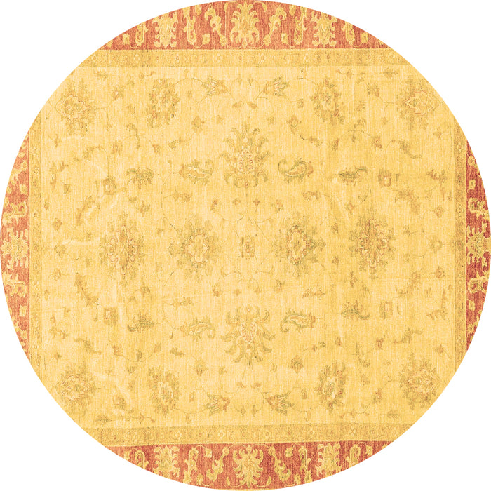 Round Machine Washable Abstract Brown Modern Rug, wshabs3464brn