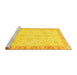 Sideview of Machine Washable Abstract Yellow Modern Rug, wshabs3464yw