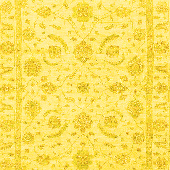 Machine Washable Oriental Yellow Traditional Rug, wshabs3465yw