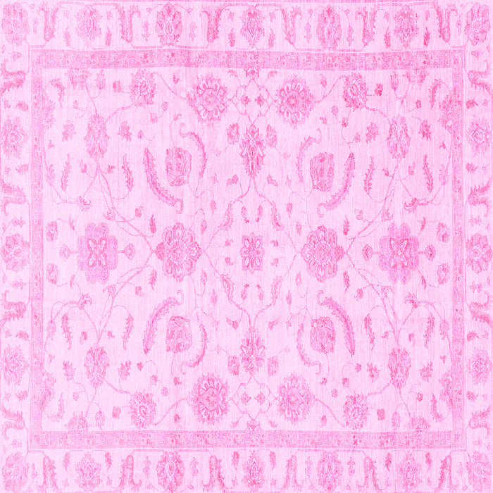 Square Oriental Pink Traditional Rug, abs3465pnk