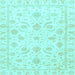 Square Oriental Light Blue Traditional Rug, abs3465lblu