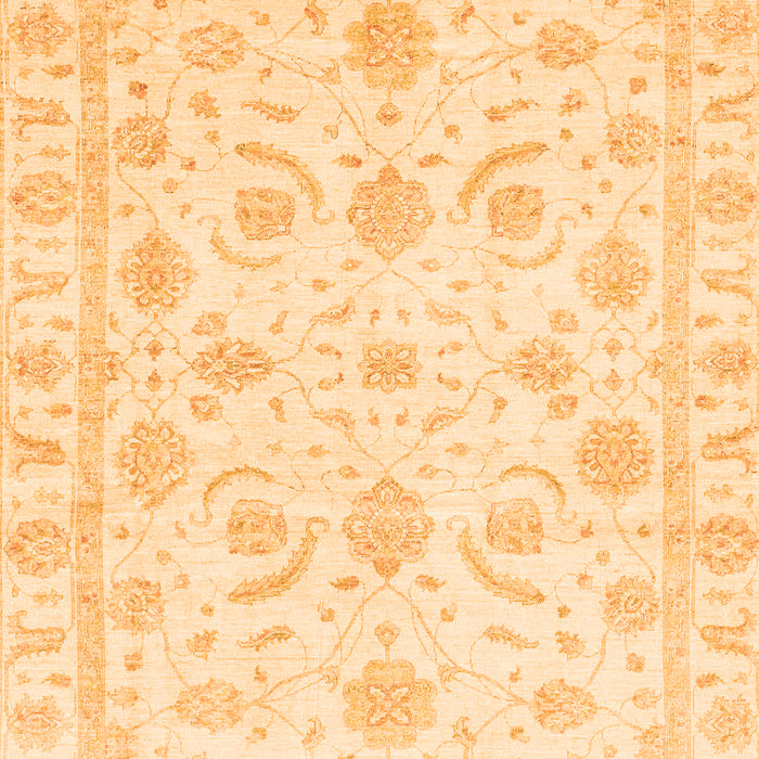 Machine Washable Oriental Orange Traditional Area Rugs, wshabs3465org