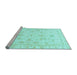 Sideview of Machine Washable Oriental Light Blue Traditional Rug, wshabs3465lblu