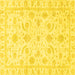 Square Oriental Yellow Traditional Rug, abs3465yw