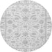 Round Oriental Gray Traditional Rug, abs3465gry